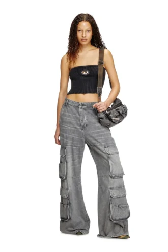 m-clarksvillex-c Strick-Top mit Cut-Out-Logo