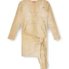 m-egaknot Strickkleid mit Bindegürtel an der Hüfte