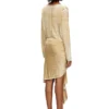 m-egaknot Strickkleid mit Bindegürtel an der Hüfte