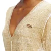 m-egaknot Strickkleid mit Bindegürtel an der Hüfte
