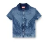 m-fenny Indigo-Hemdjacke mit Phoenix-Logo