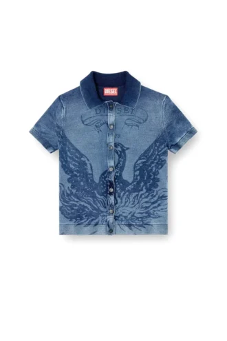 m-fenny Indigo-Hemdjacke mit Phoenix-Logo