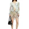 m-fiorina Kurzer Cardigan mit mittelalterlichem Print