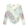 m-fiorina Kurzer Cardigan mit mittelalterlichem Print