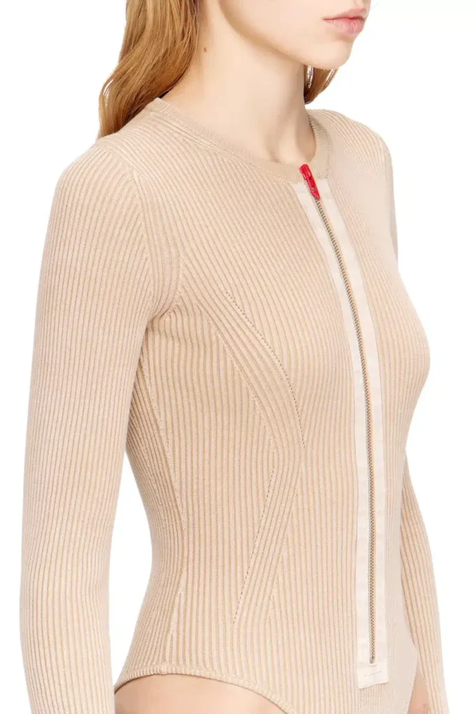 m-gilde Strickjacke mit Reißverschluss aus gerippter Baumwolle m-gilde Strickjacke mit Reißverschluss aus gerippter Baumwolle