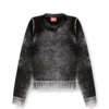 m-lovre Pullover mit verblasstem Rückdruck