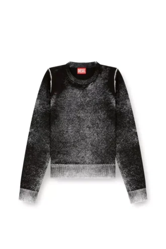 m-lovre Pullover mit verblasstem Rückdruck