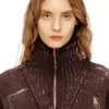 m-marcellette Pullover mit halbem Reißverschluss und Used-Look