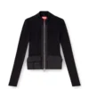 m-melissa Gerippte Strickjacke mit Cargotaschen