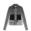 m-melissa Strickjacke mit Reißverschluss und Cargo-Taschen aus Denim