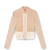 m-melissa Strickjacke mit Reißverschluss und Cargo-Taschen aus Denim