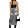 m-melly Strick-Tanktop mit Denim-Cargotaschen m-melly Strick-Tanktop mit Denim-Cargotaschen