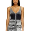 m-melly Strick-Tanktop mit Denim-Cargotaschen m-melly Strick-Tanktop mit Denim-Cargotaschen