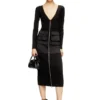 m-melti-ls Geripptes Midikleid mit Cargotaschen