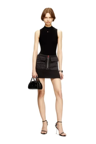 m-meryn-short Gerippter Minirock mit Cargotaschen