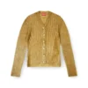 m-millo Gerippte Strickjacke mit Glanzeffekt