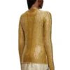 m-millo Gerippte Strickjacke mit Glanzeffekt