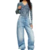 m-milmo Pullover aus Denimgarn mit Glanzeffekt