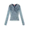 m-milmo Pullover aus Denimgarn mit Glanzeffekt