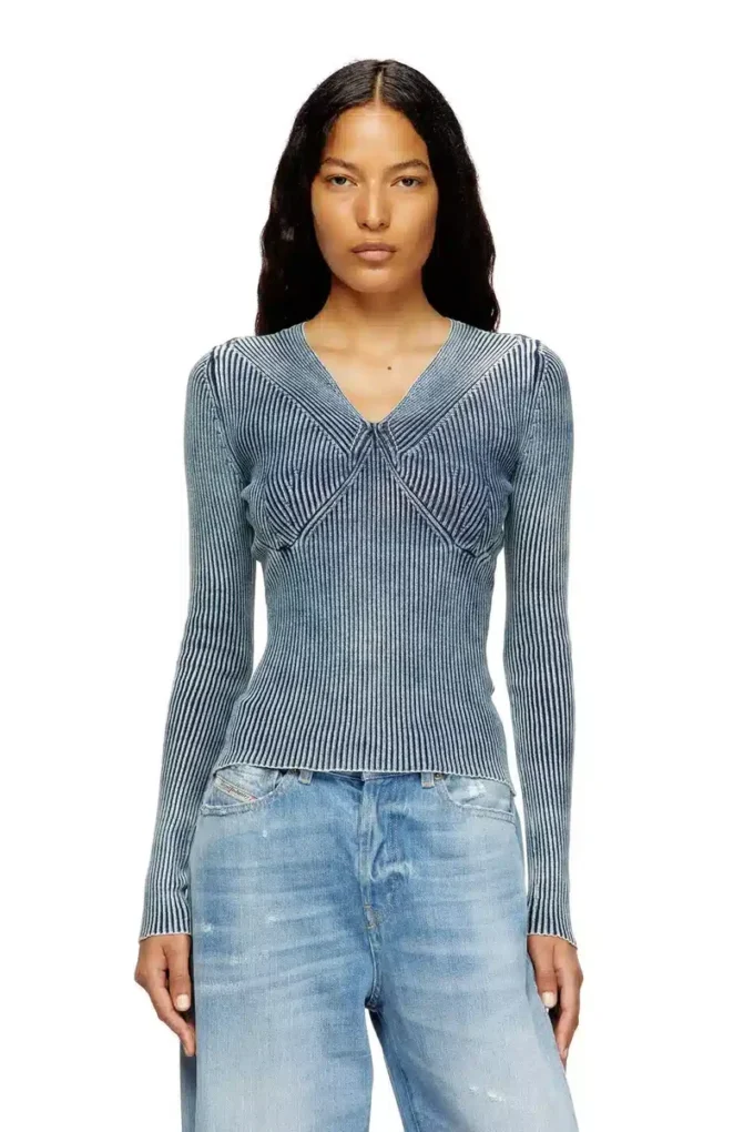 m-milmo Pullover aus Denimgarn mit Glanzeffekt