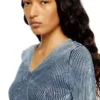 m-milmo Pullover aus Denimgarn mit Glanzeffekt