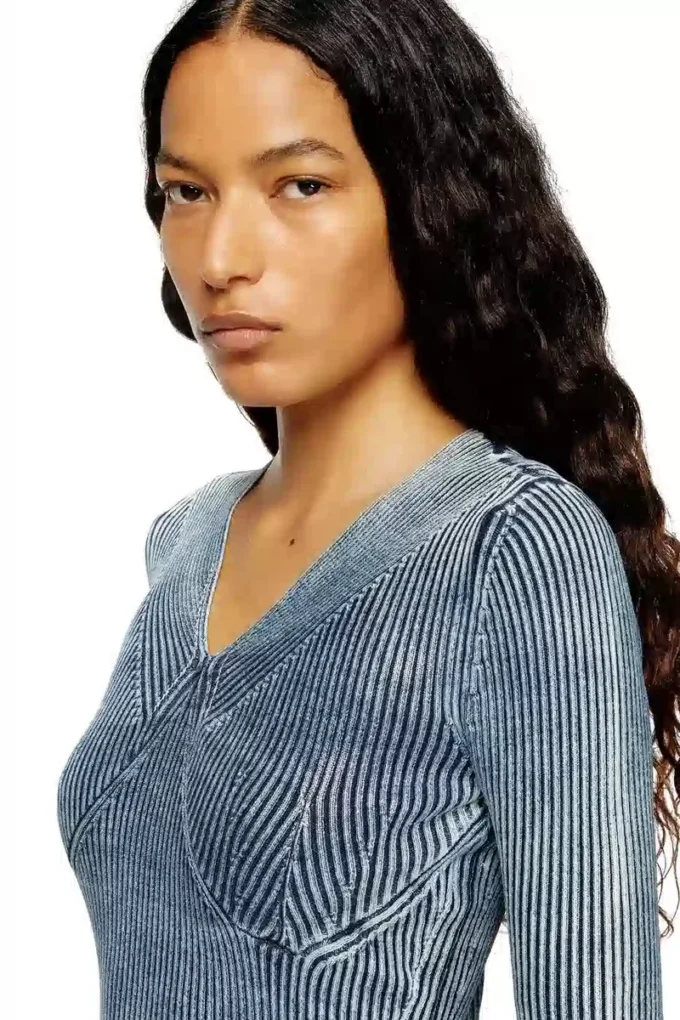 m-milmo Pullover aus Denimgarn mit Glanzeffekt