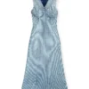m-milong Midikleid aus Denimgarn mit Glanzeffekt