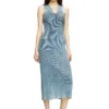 m-milong Midikleid aus Denimgarn mit Glanzeffekt