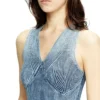 m-milong Midikleid aus Denimgarn mit Glanzeffekt