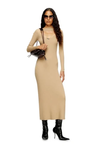m-oloni Midi-Kleid aus Wolle mit Einlage