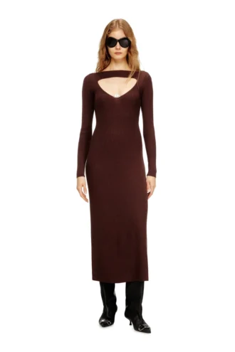 m-oloni Midi-Kleid aus Wolle mit Einlage