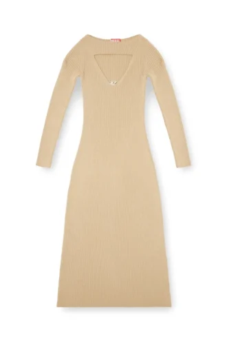 m-oloni Midi-Kleid aus Wolle mit Einlage