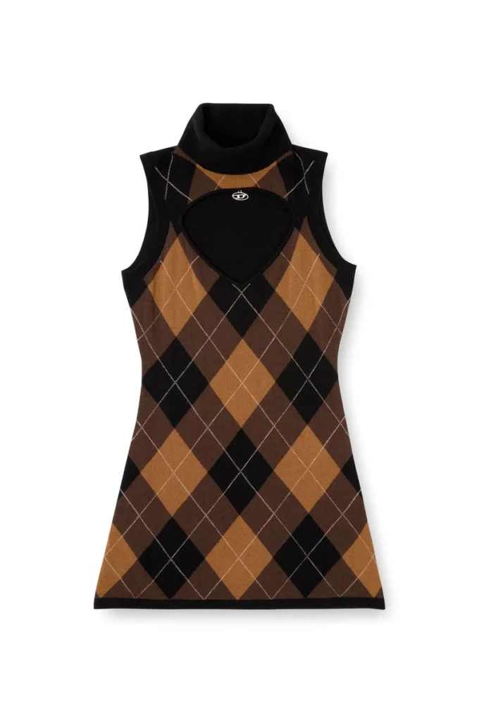 m-romko-dress Wollkleid mit Argyle-Muster m-romko-dress Wollkleid mit Argyle-Muster
