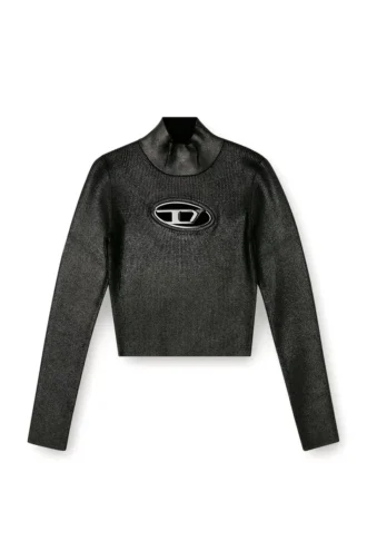 m-valari-tn Gerippter Rollkragenpullover mit Glanzeffekt