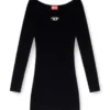 m-vera Schulterfreies Kleid aus geripptem Strick