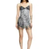 Mini-Kleid aus Nylon mit Heraldic-Print und d-Inlay