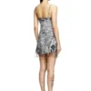 Mini-Kleid aus Nylon mit Heraldic-Print und d-Inlay