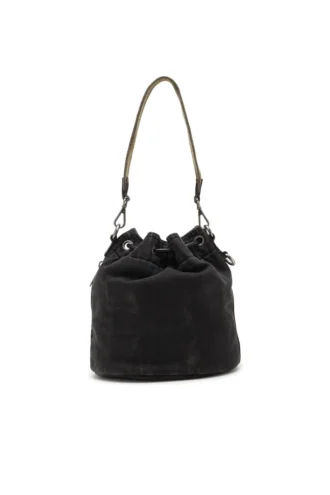 Multi-Pkts-Bucket-Tasche x Multi-Pkts-Multipocket-Bucket-Tasche aus gewaschenem Denim