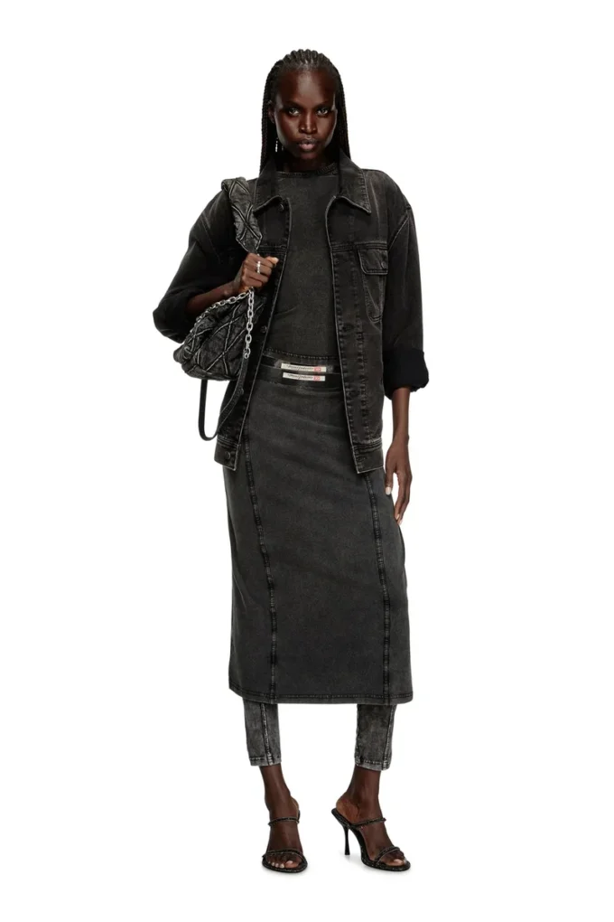 o-allegra Midirock mit Denim-Effekt o-allegra Midirock mit Denim-Effekt