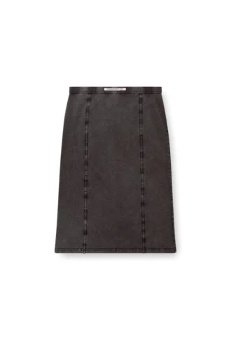 o-allegra Midirock mit Denim-Effekt