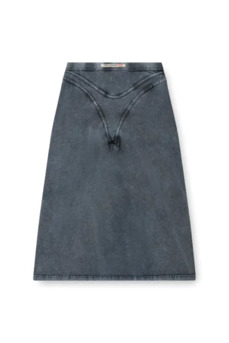 o-alline Midirock aus Jersey in Denim-Optik