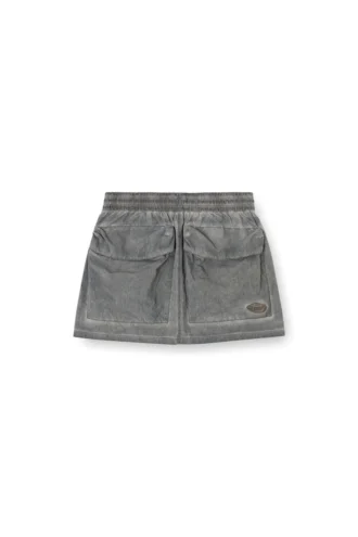 o-cean-s1 Nylon-Minirock mit großen Pattentaschen