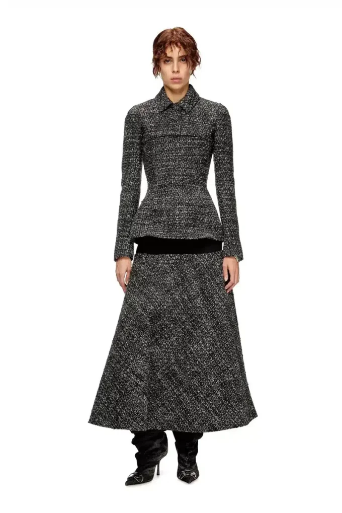 o-grace Bouclé-Rock mit Stretch-Bund
