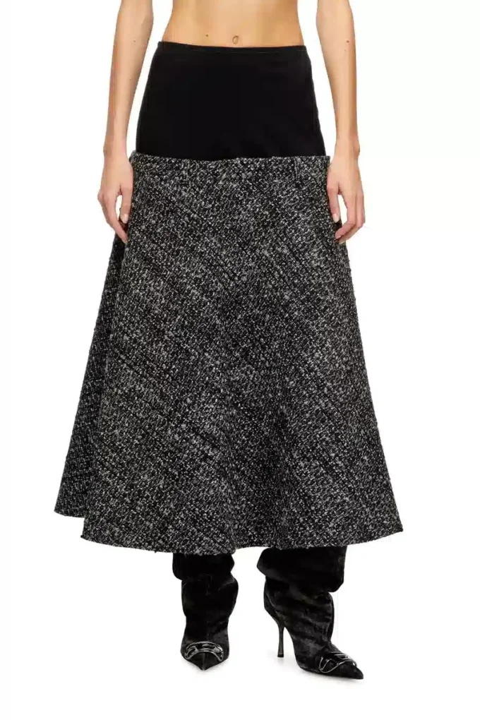 o-grace Bouclé-Rock mit Stretch-Bund