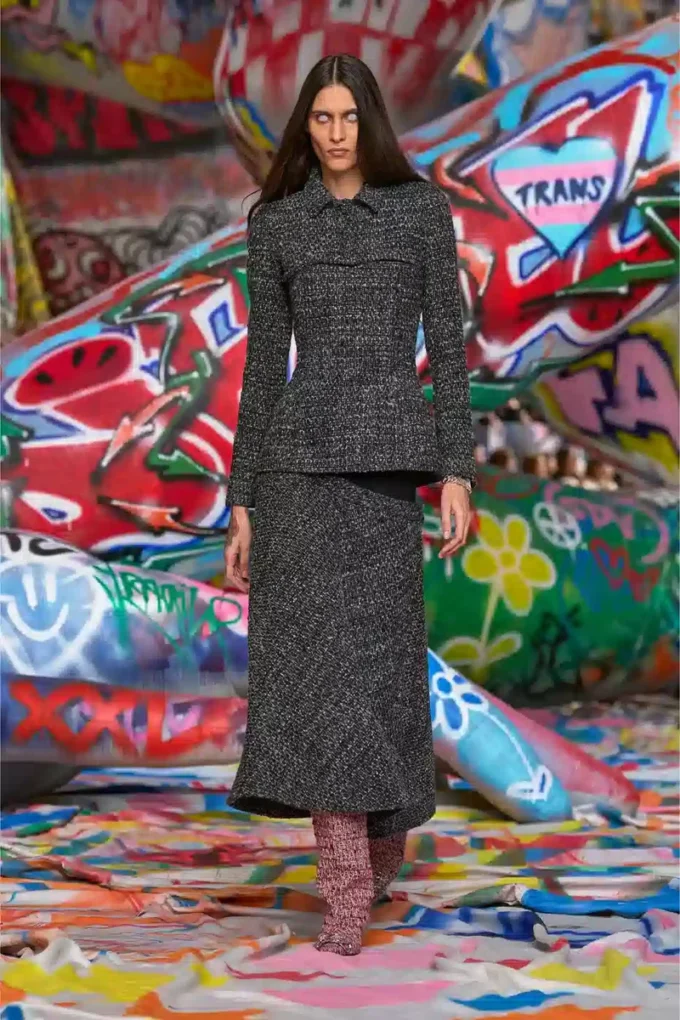 o-grace Bouclé-Rock mit Stretch-Bund