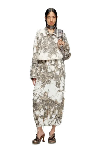 o-hockys Langer Rock mit Destroyed-Camo-Layer