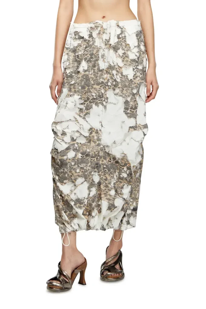 o-hockys Langer Rock mit Destroyed-Camo-Layer