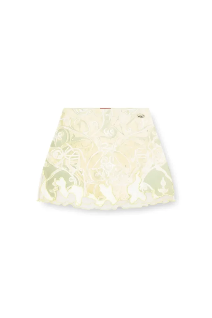o-lane Nylon-Minirock mit Heraldic-Print