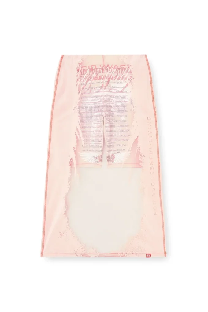 o-lyac Mehrlagiger Midirock mit Songtext-Print