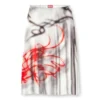 o-rchid-s1 Satin-Midirock mit Graffiti-Print